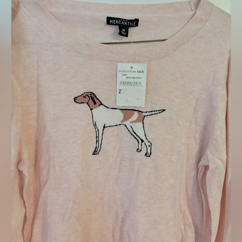 J Crew mercantile pointer dog sweater NWT size medium